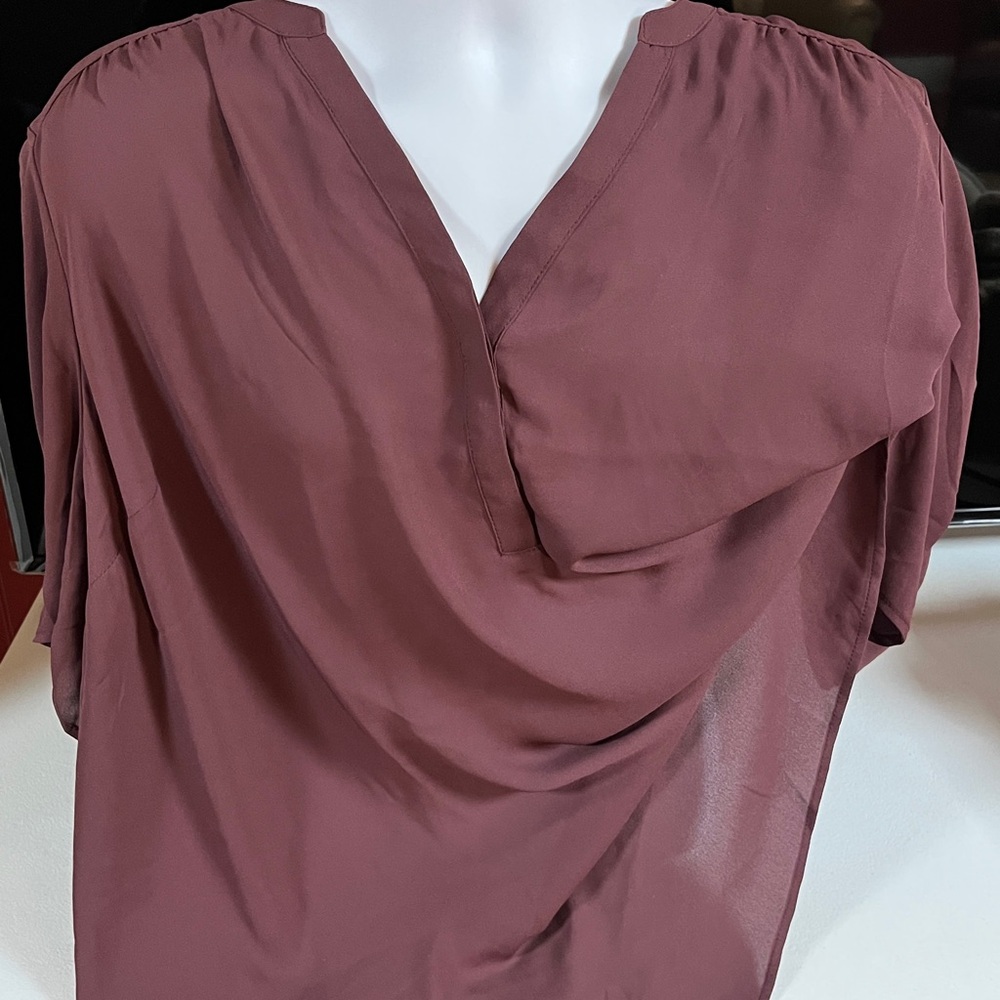 Torrid Harper Short Sleeve Blouse in Plum - Size 5